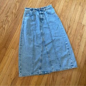 Anthropologie Denim Midi Skirt, Pilcro